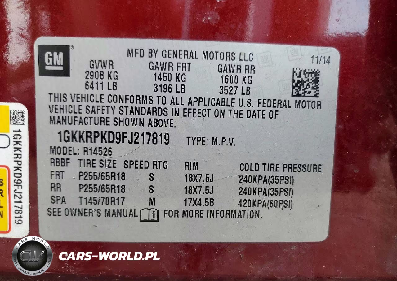 2015 GMC Acadia Sle VIN:1GKKRPKD9FJ217819 - 13