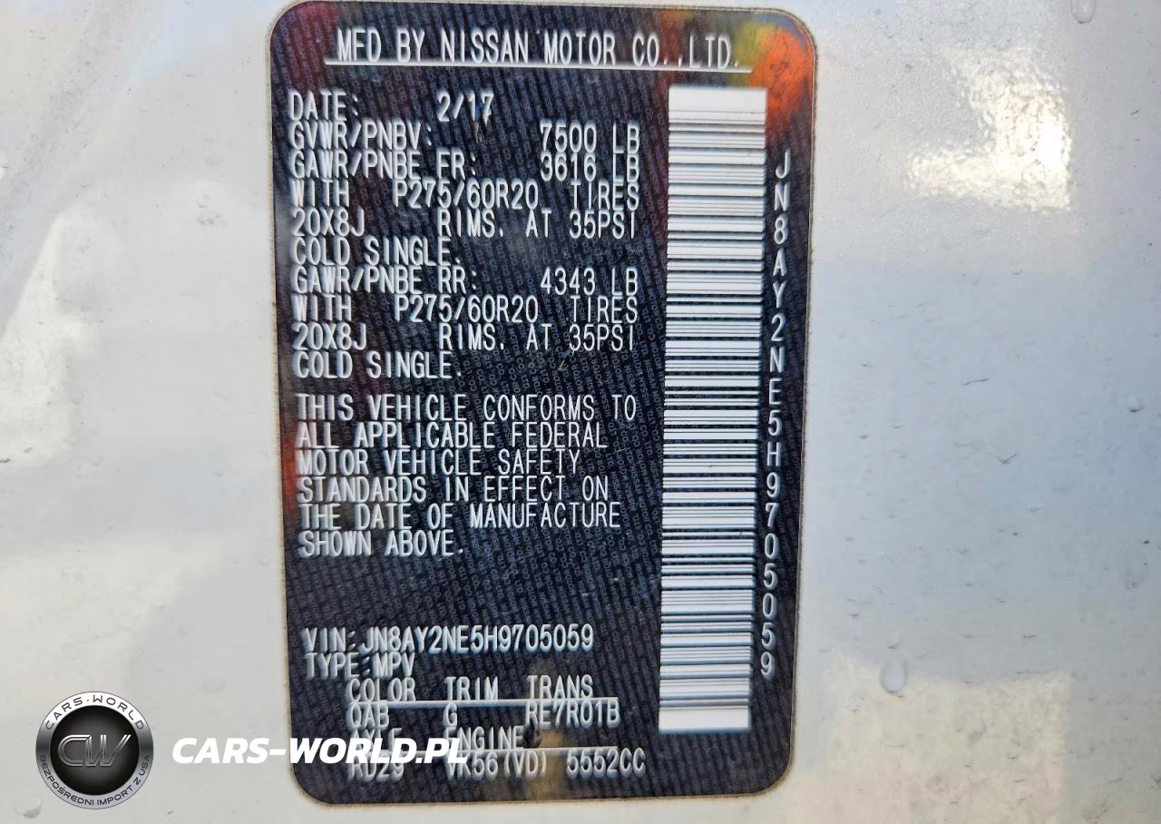 2017 Nissan Armada Platinum VIN:JN8AY2NE5H9705059 - 14