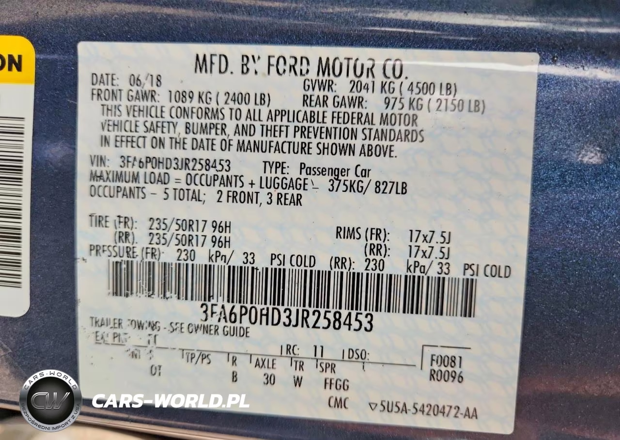2018 Ford Fusion Se VIN:3FA6P0HD3JR258453 - 12