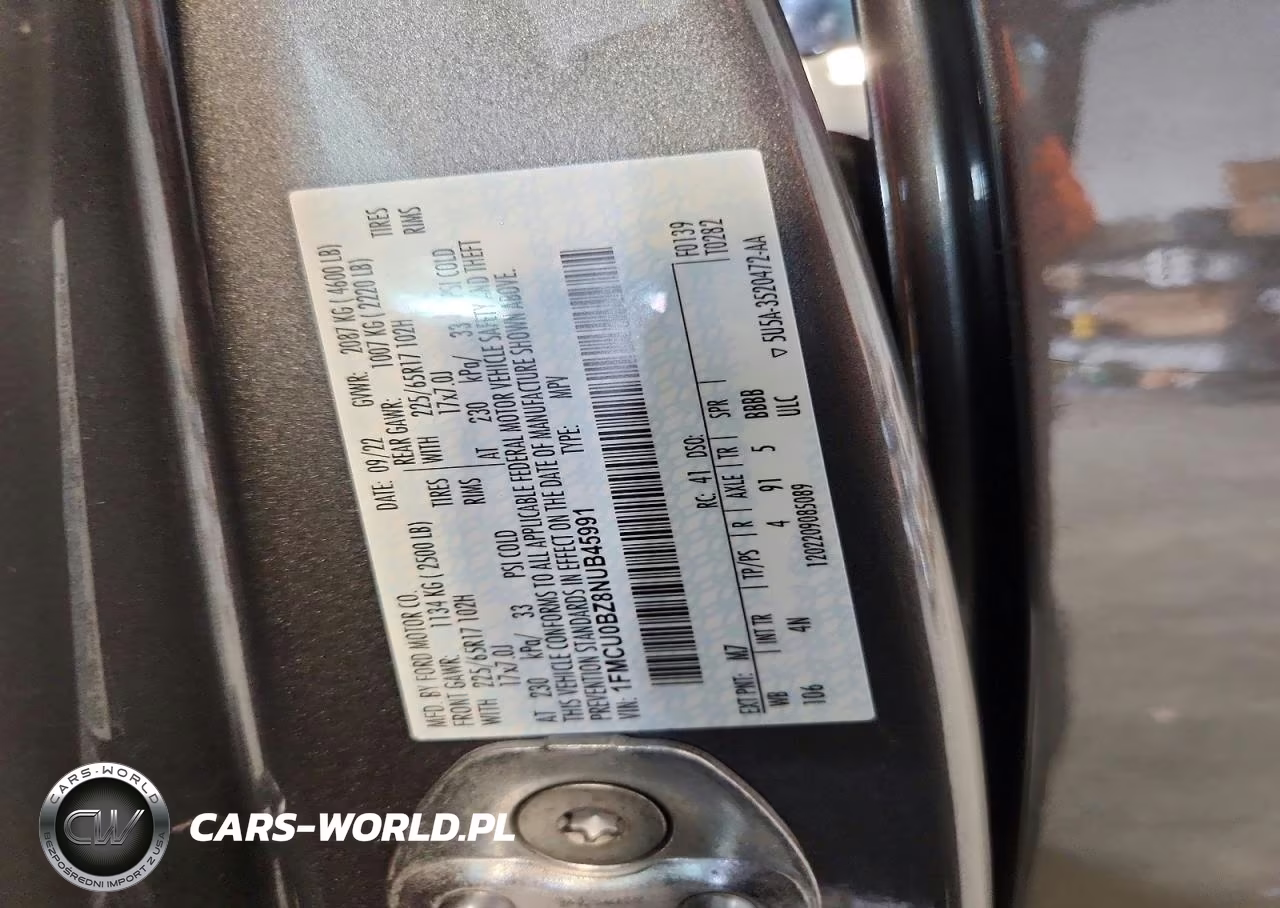 2022 Ford Escape Se VIN:1FMCU0BZ8NUB45991 - 13