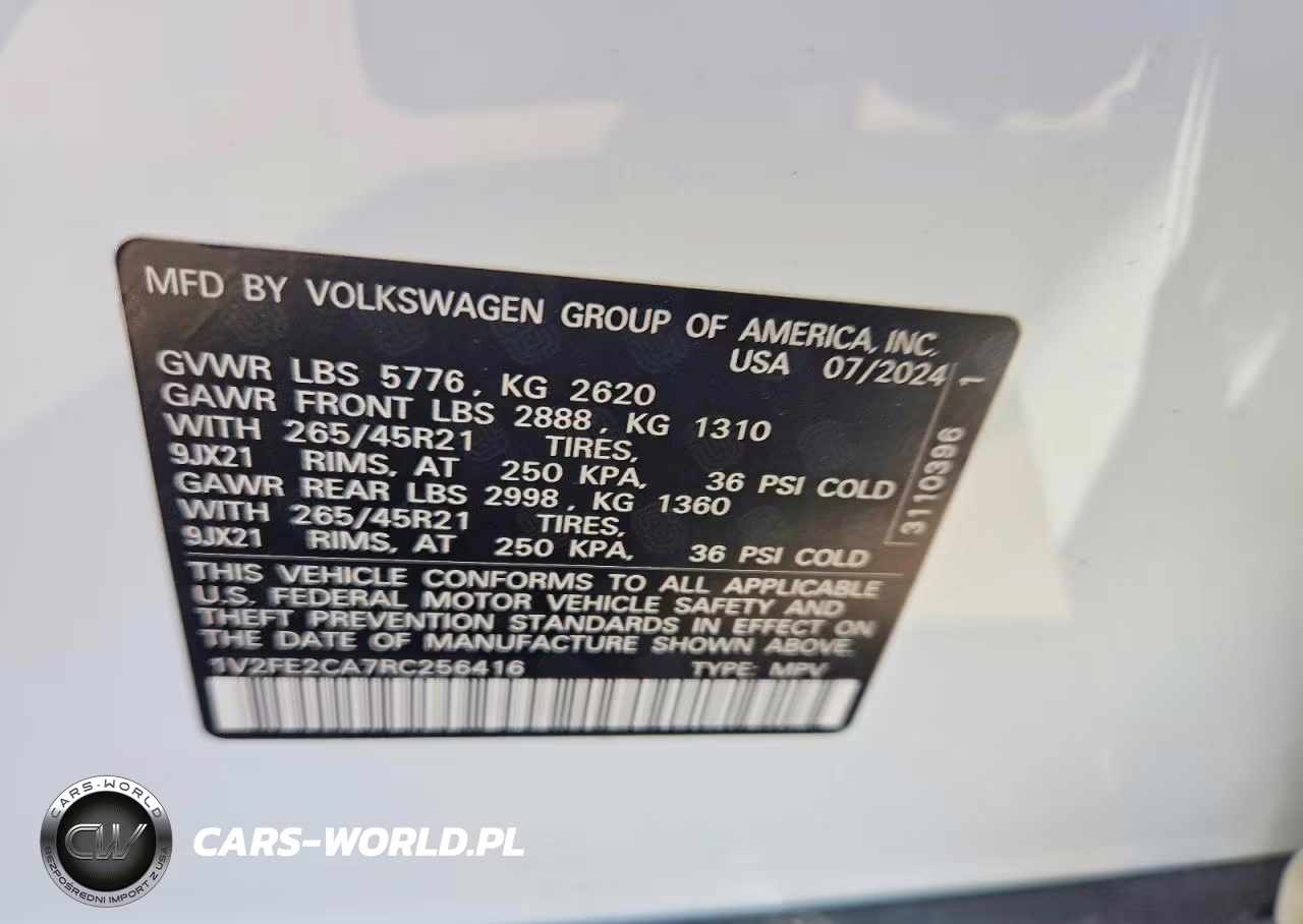 2024 Volkswagen Atlas Cross Sport Sel Premium R-Line VIN:1V2FE2CA7RC256416 - 12