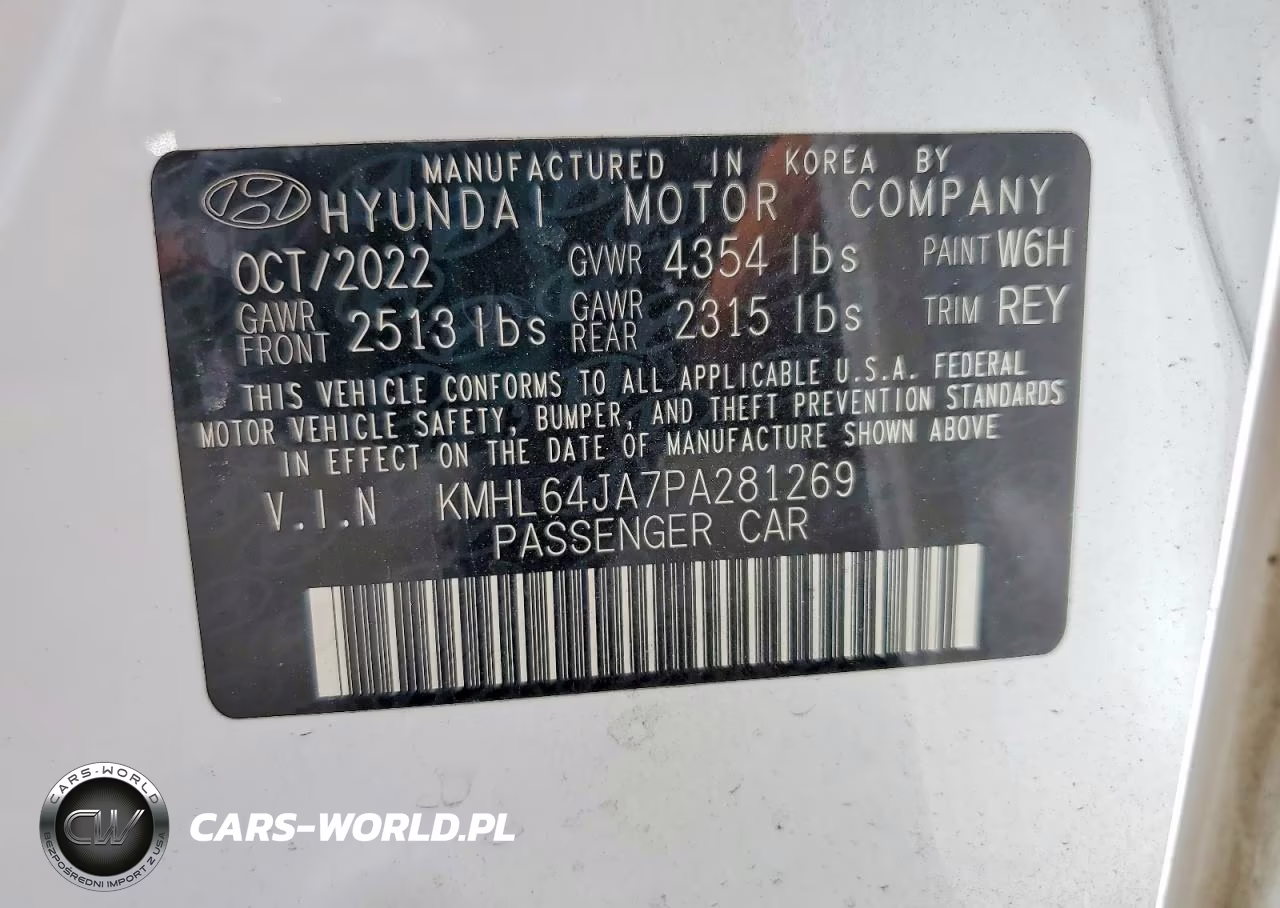 2023 Hyundai Sonata Sel VIN:KMHL64JA7PA281269 - 12