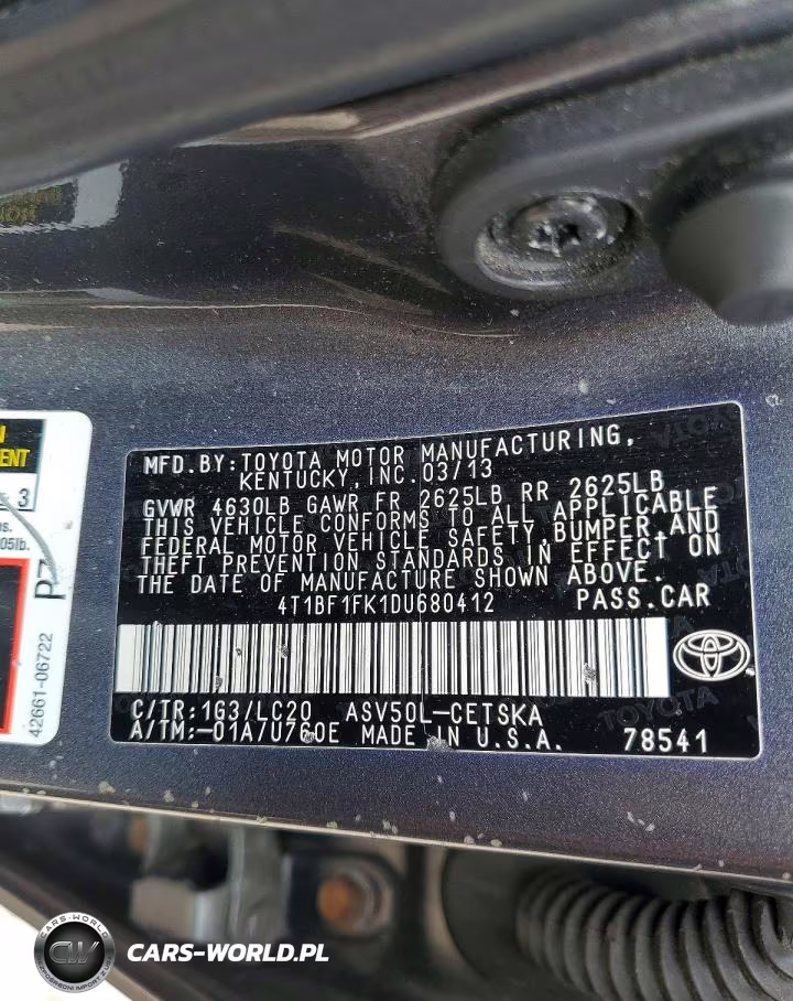 2013 Toyota Camry Se VIN:4T1BF1FK1DU680412 - 13