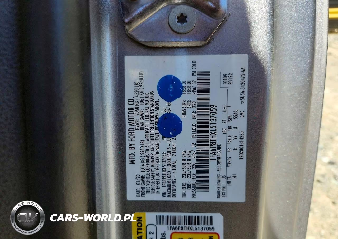 2020 Ford Mustang VIN:1FA6P8THXL5137059 - 12