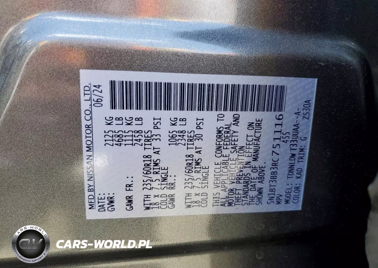 2024 Nissan Rogue Sv VIN:5N1BT3BB3RC751116 - 12