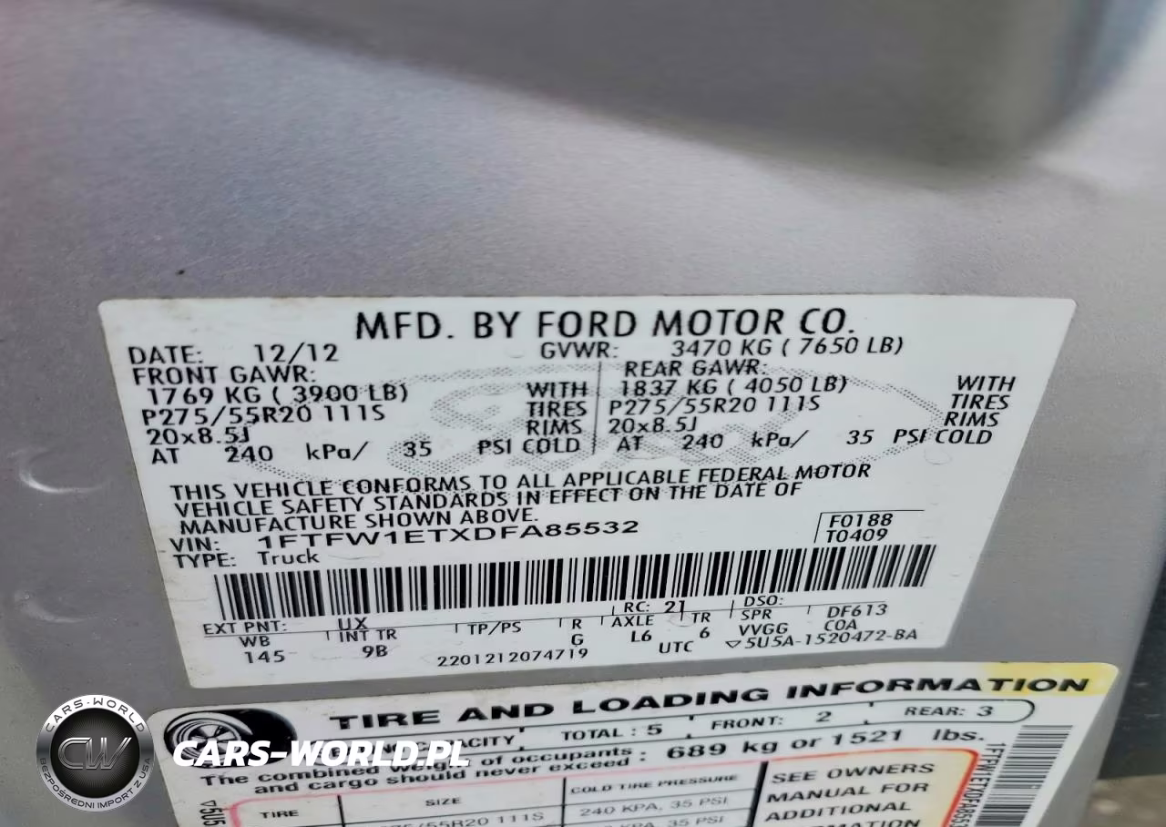 2013 Ford F150 Supercrew VIN:1FTFW1ETXDFA85532 - 12