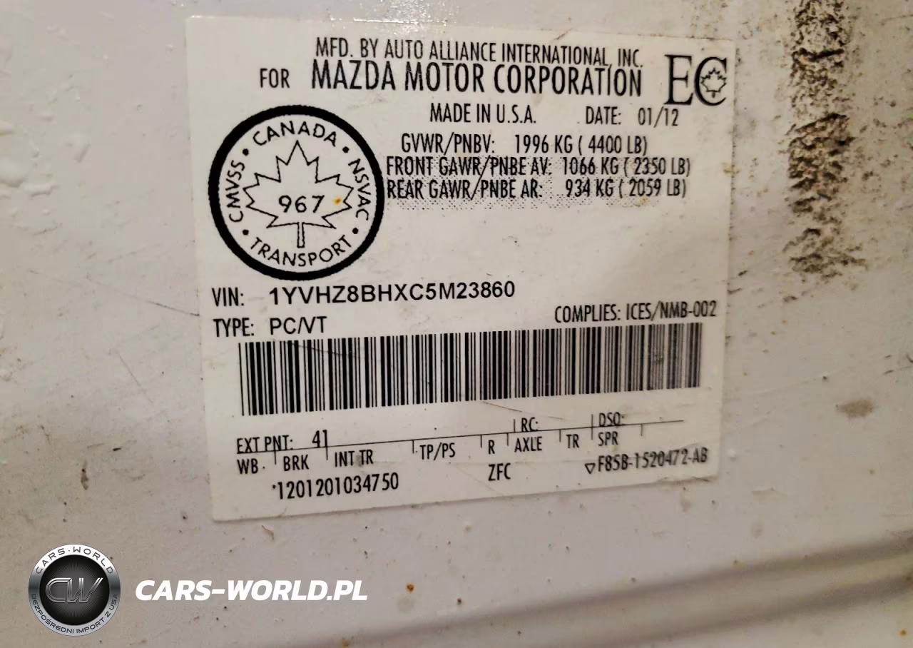 2012 Mazda 6 I VIN:1YVHZ8BHXC5M23860 - 13