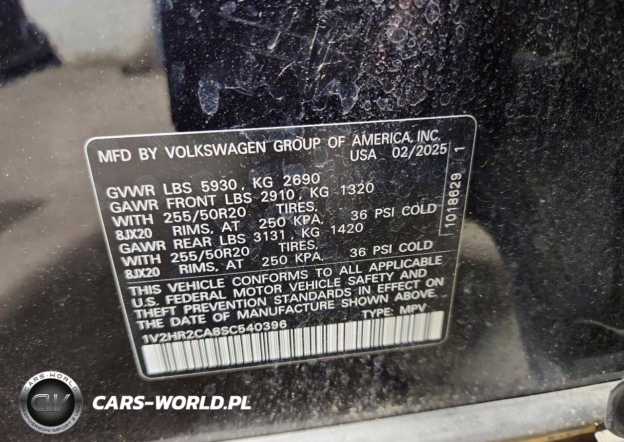 2025 Volkswagen Atlas Peak Edition Sel VIN:1V2HR2CA8SC540396 - 14