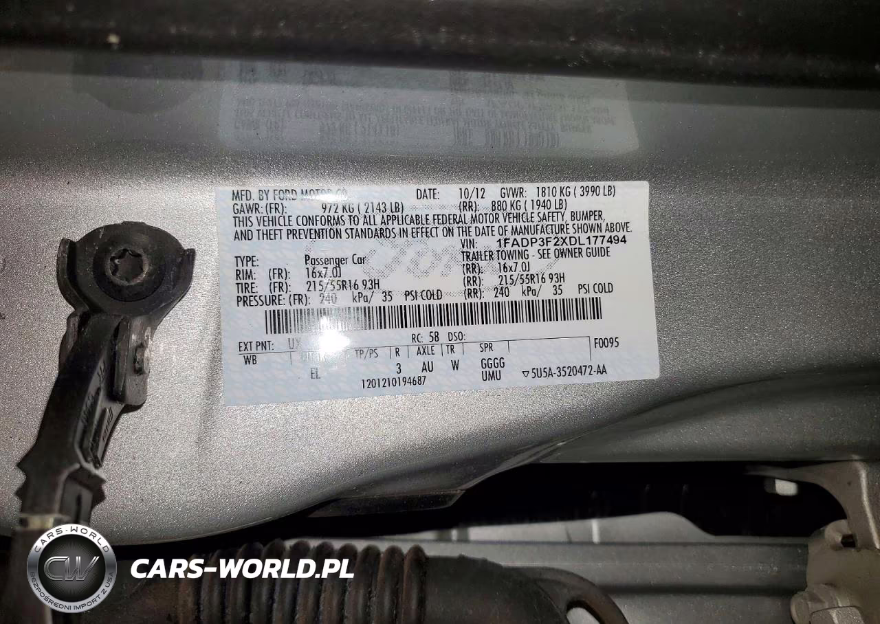 2013 Ford Focus Se VIN:1FADP3F2XDL177494 - 12