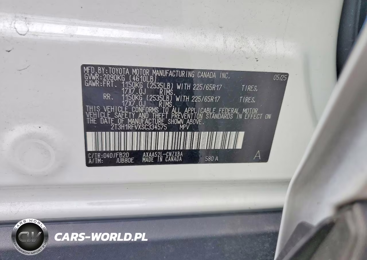 2025 Toyota Rav4 Le VIN:2T3H1RFVXSC334575 - 12
