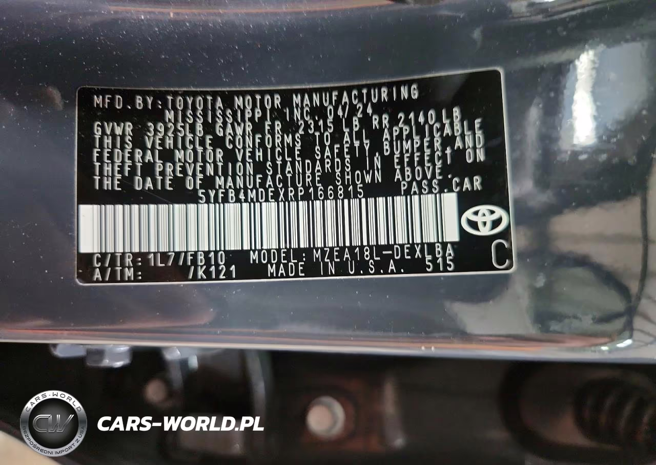 2024 Toyota Corolla Le VIN:5YFB4MDEXRP166815 - 13