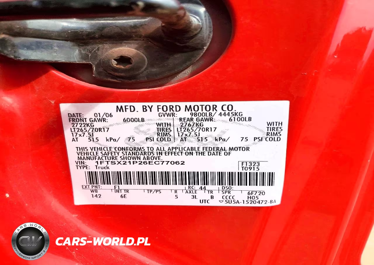 2006 Ford F250 Super Duty VIN:1FTSX21P26EC77062 - 12