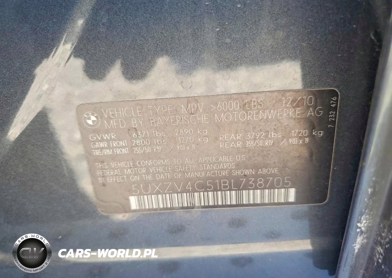 2011 BMW X5 xDrive35I VIN:5UXZV4C51BL738705 - 13