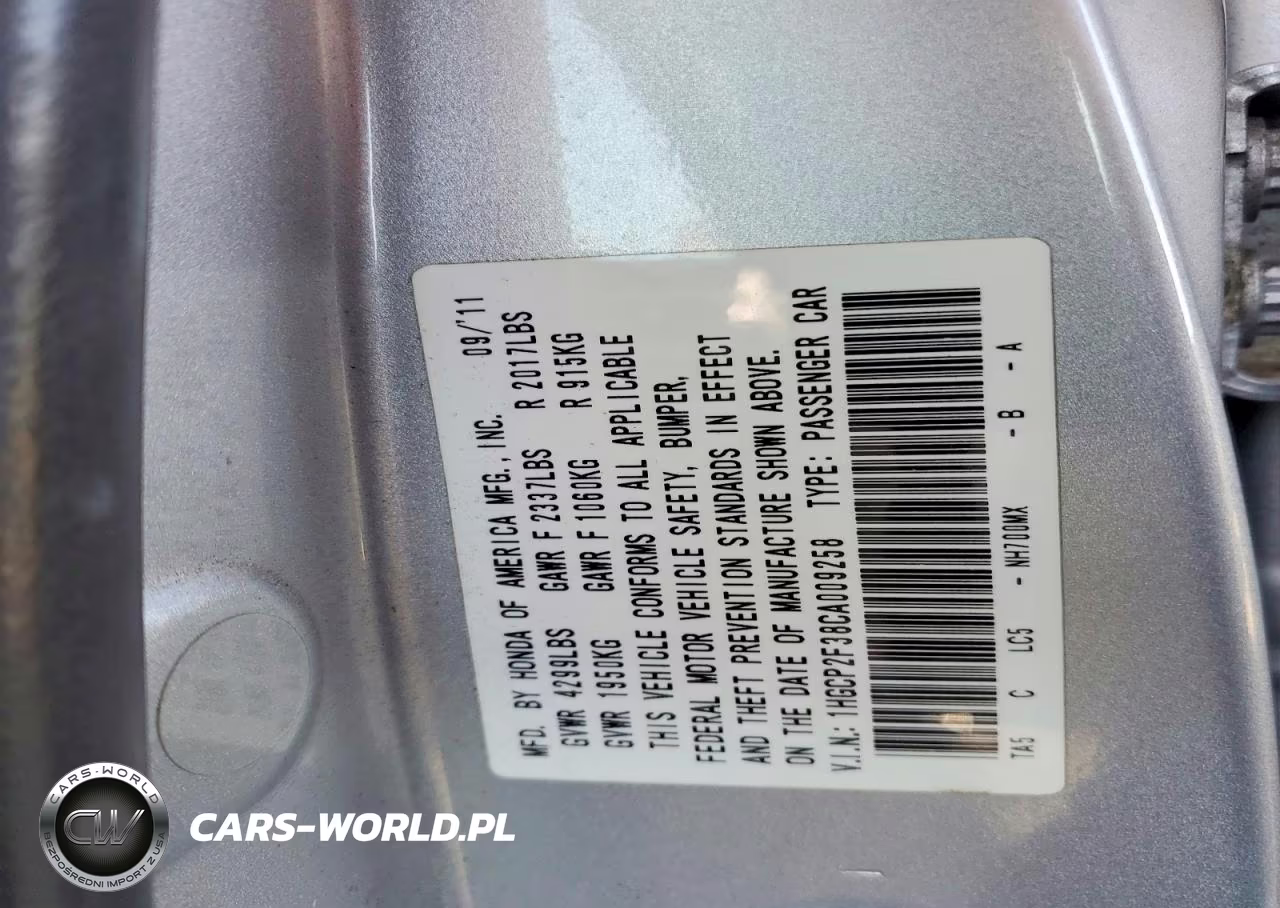 2012 Honda Accord Lx VIN:1HGCP2F38CA009258 - 12