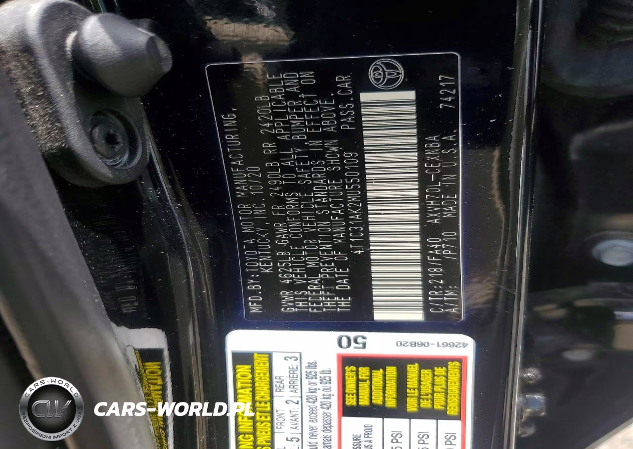 2021 Toyota Camry Le VIN:4T1C31AK2MU550109 - 12