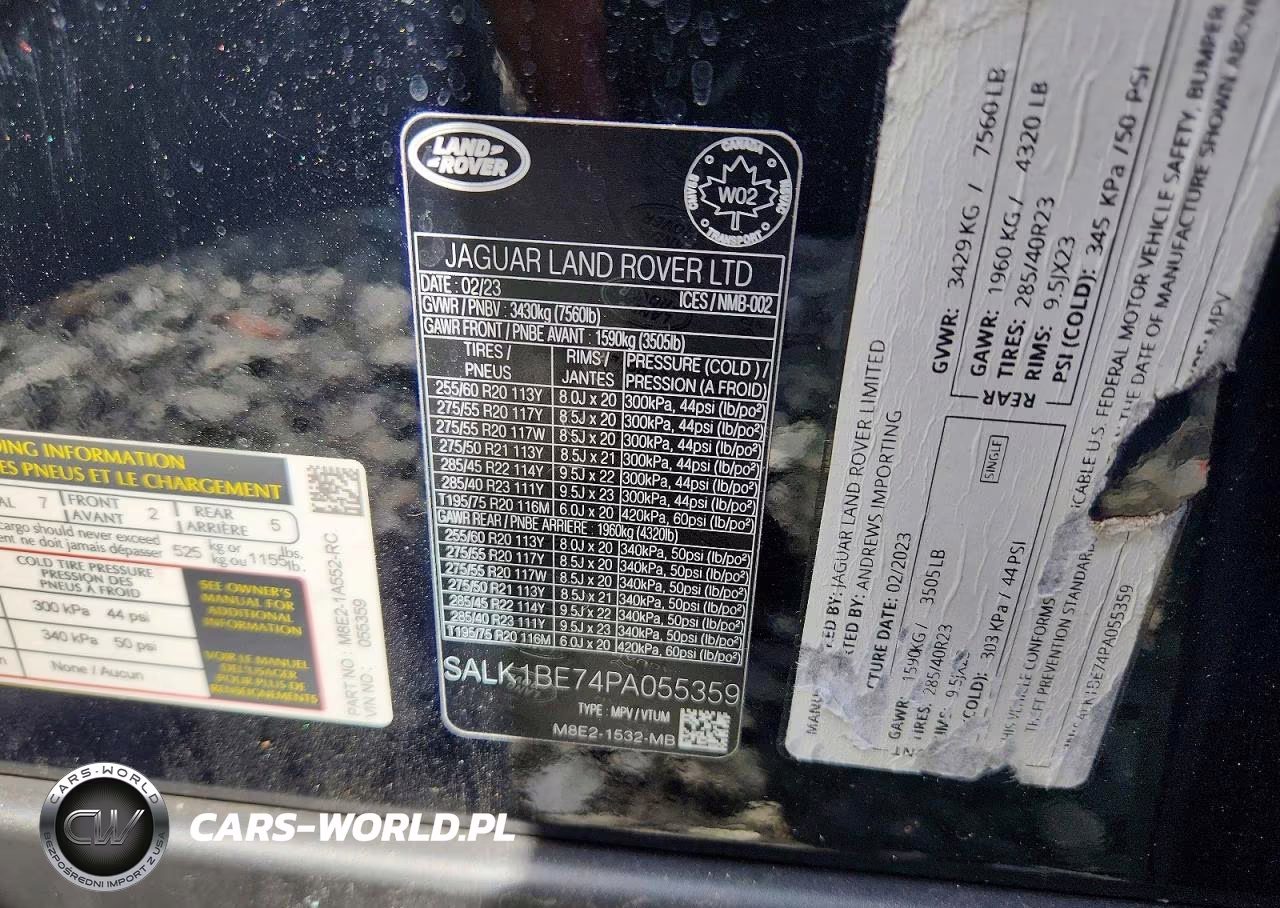 2023 Land Rover Range Rover Autobiography VIN:SALK1BE74PA055359 - 13