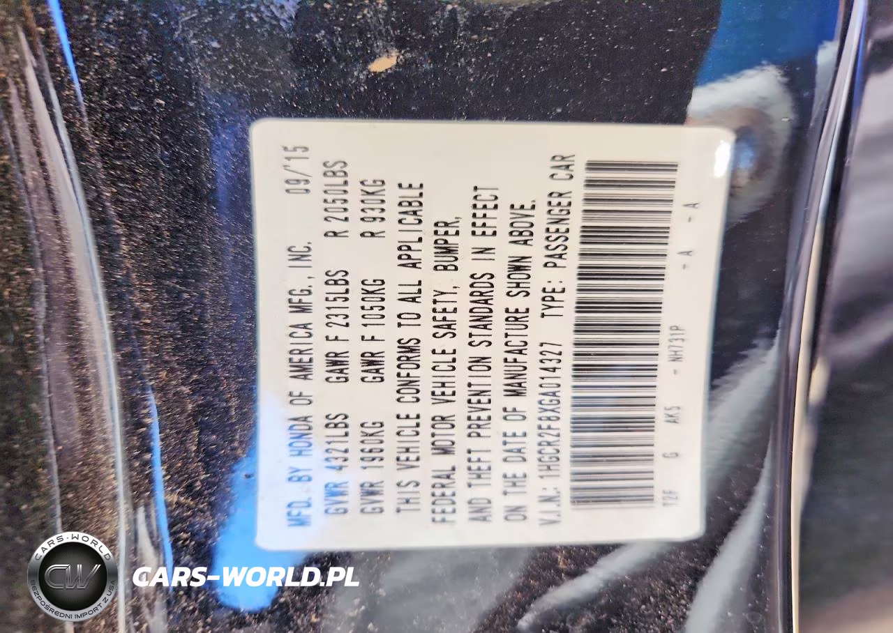 2016 Honda Accord Exl VIN:1HGCR2F8XGA014327 - 13