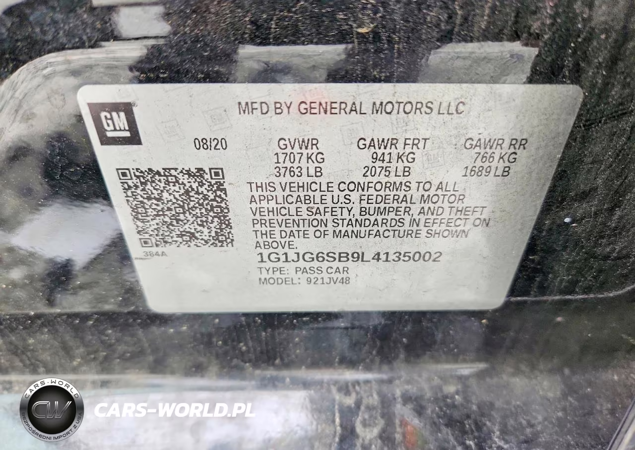 2020 Chevrolet Sonic VIN:1G1JG6SB9L4135002 - 12