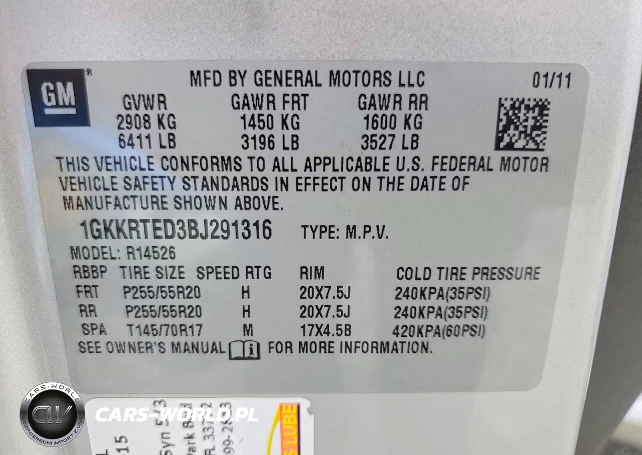 2011 GMC Acadia Denali VIN:1GKKRTED3BJ291316 - 13
