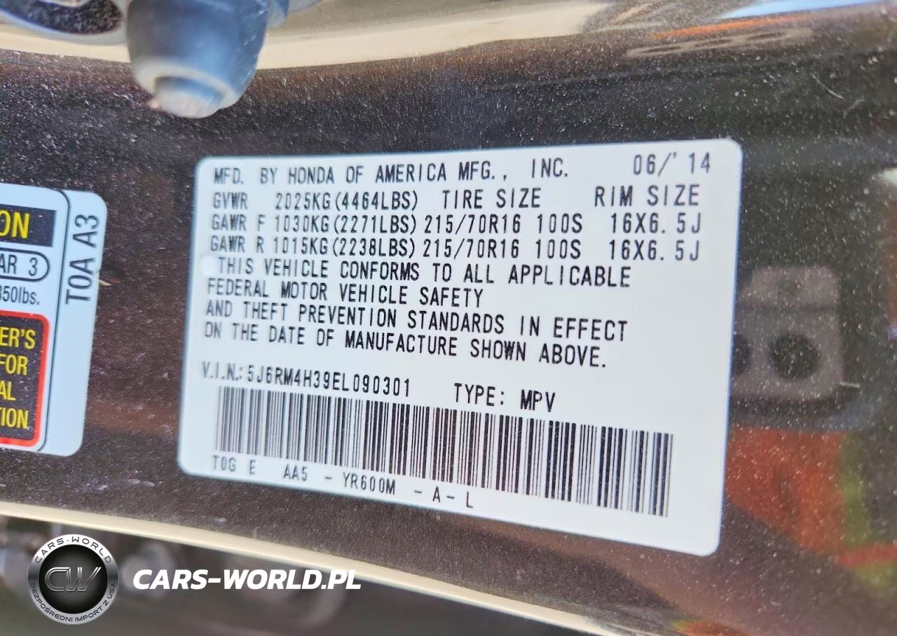 2014 Honda Cr-V Lx VIN:5J6RM4H39EL090301 - 13