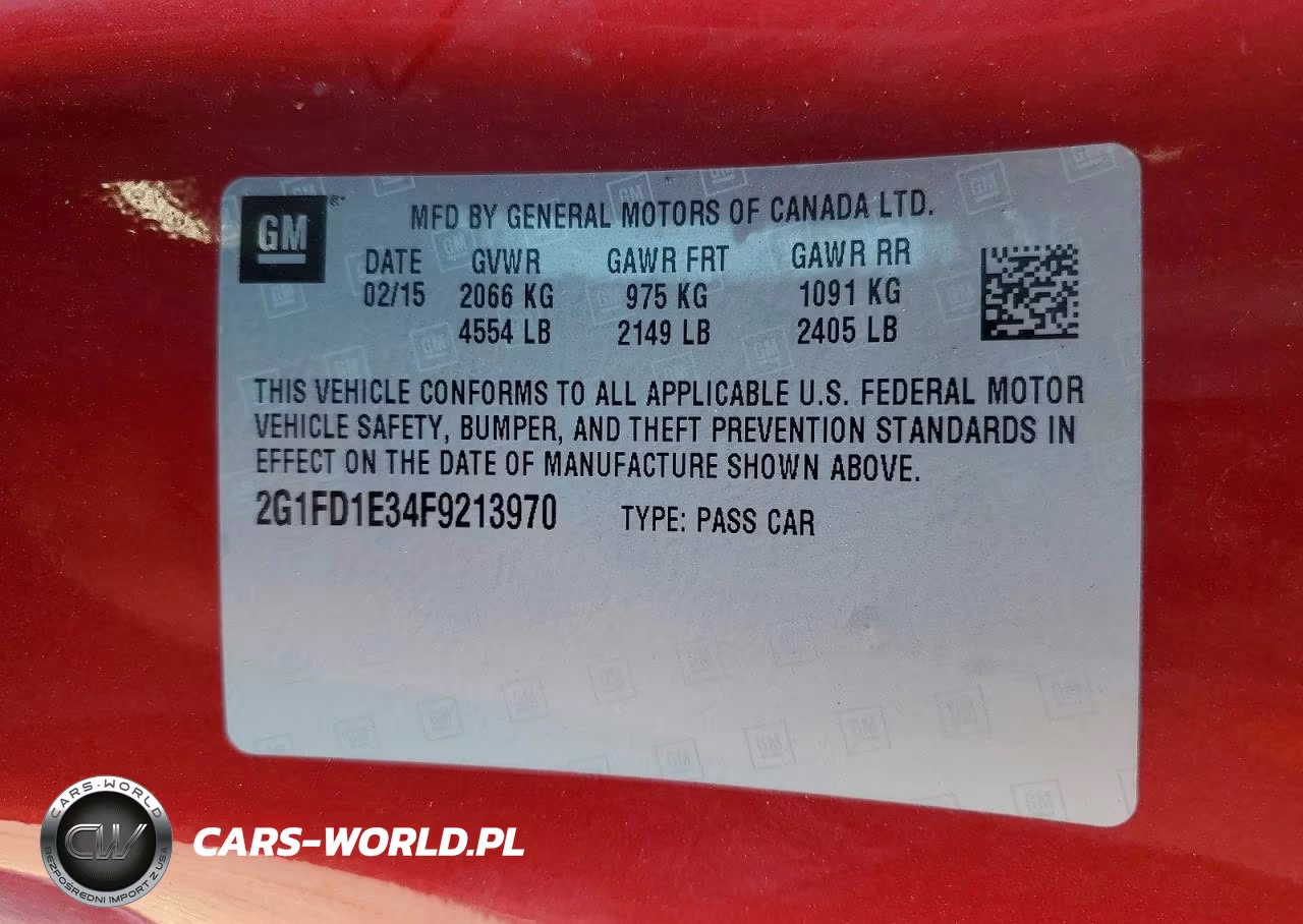 2015 Chevrolet Camaro Lt VIN:2G1FD1E34F9213970 - 12