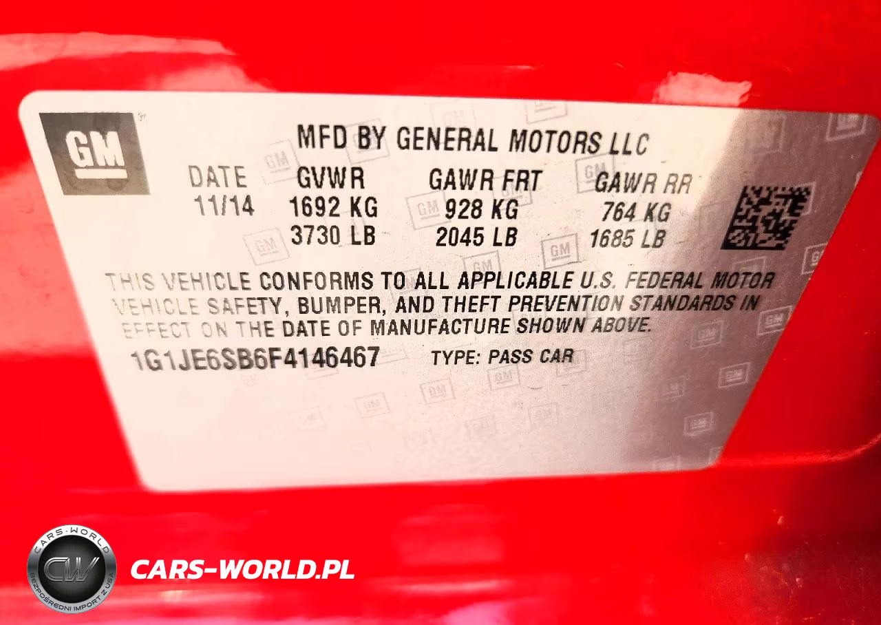 2015 Chevrolet Sonic Ltz VIN:1G1JE6SB6F4146467 - 13