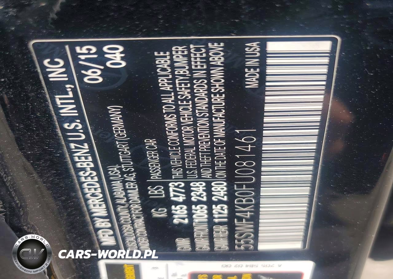 2015 Mercedes-Benz C 300 4Matic VIN:55SWF4KB0FU081461 - 12