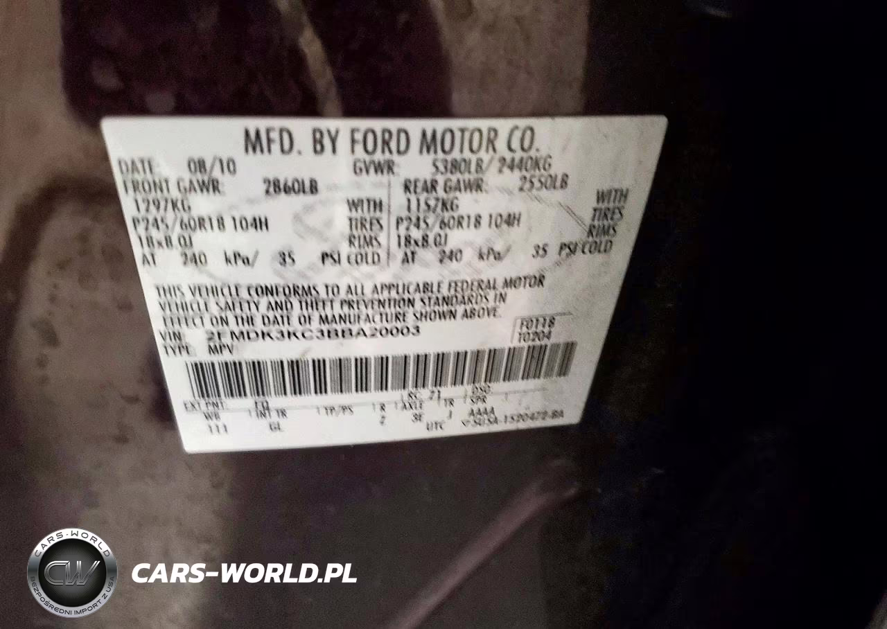 2011 Ford Edge Limited VIN:2FMDK3KC3BBA20003 - 13