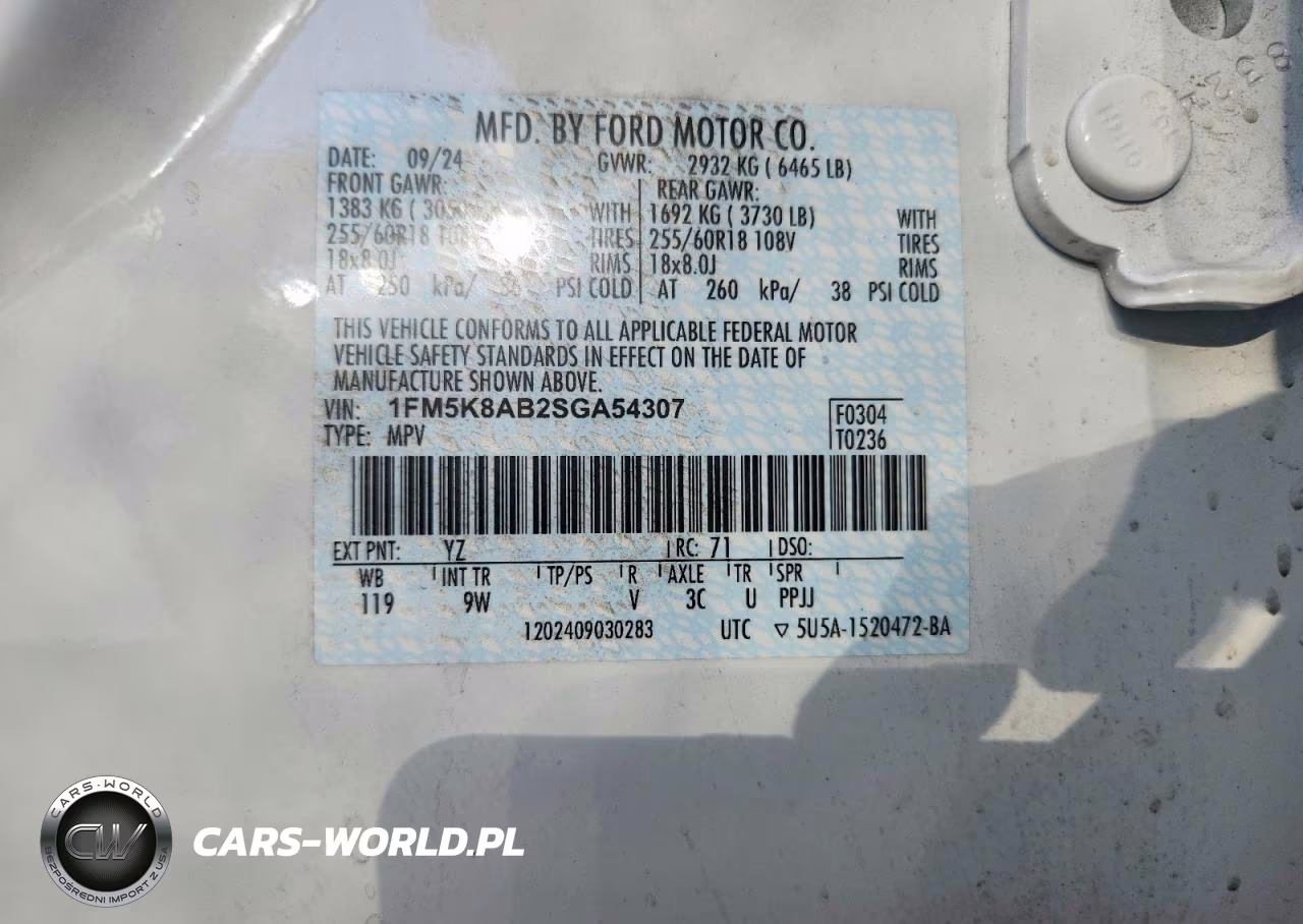 2025 Ford Explorer Police Interceptor VIN:1FM5K8AB2SGA54307 - 13