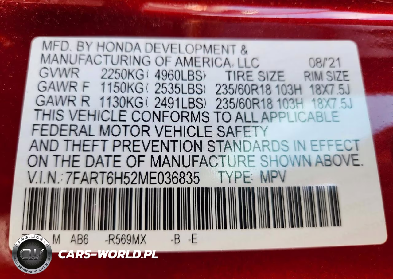 2021 Honda Cr-V Ex VIN:7FART6H52ME036835 - 13