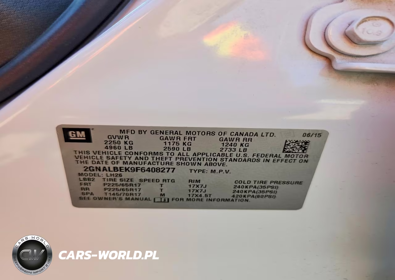 2015 Chevrolet Equinox Lt VIN:2GNALBEK9F6408277 - 13