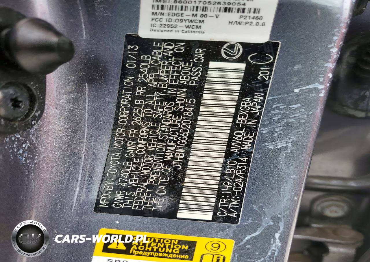 2013 Lexus Es 300H VIN:JTHBW1GG6D2018415 - 12