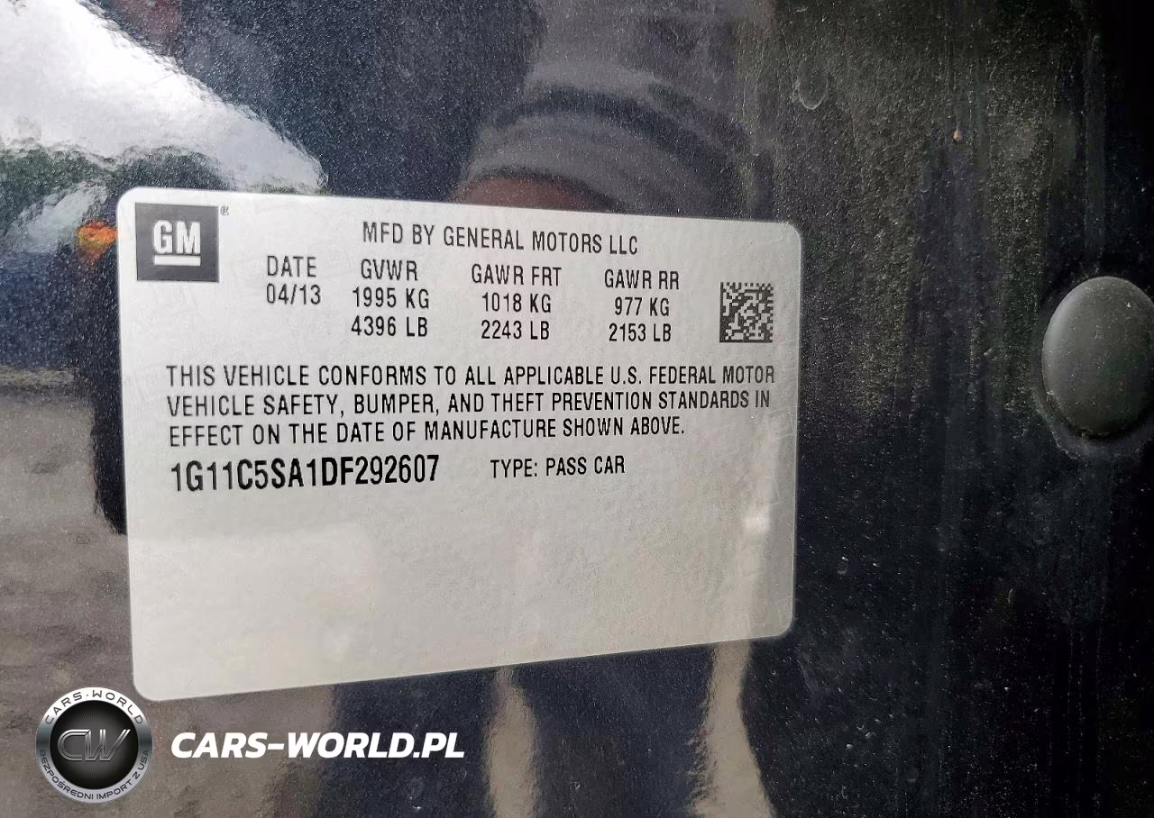 2013 Chevrolet Malibu 1Lt VIN:1G11C5SA1DF292607 - 13