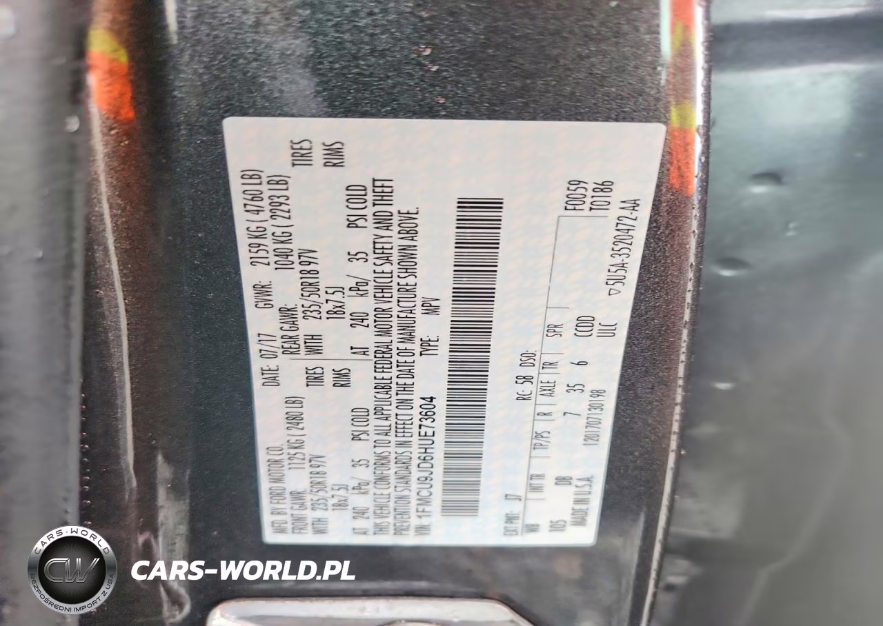 2017 Ford Escape Titanium VIN:1FMCU9JD6HUE73604 - 12