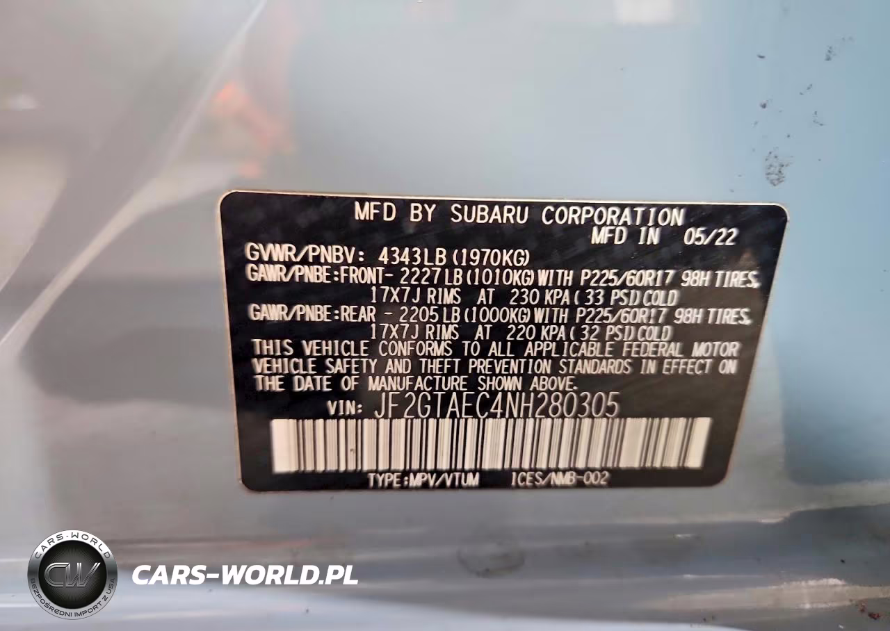 2022 Subaru Crosstrek Premium VIN:JF2GTAEC4NH280305 - 12