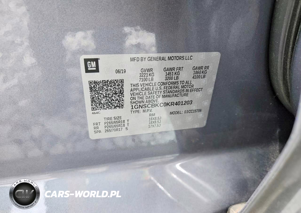 2019 Chevrolet Tahoe C1500 Lt VIN:1GNSCBKC0KR401203 - 13