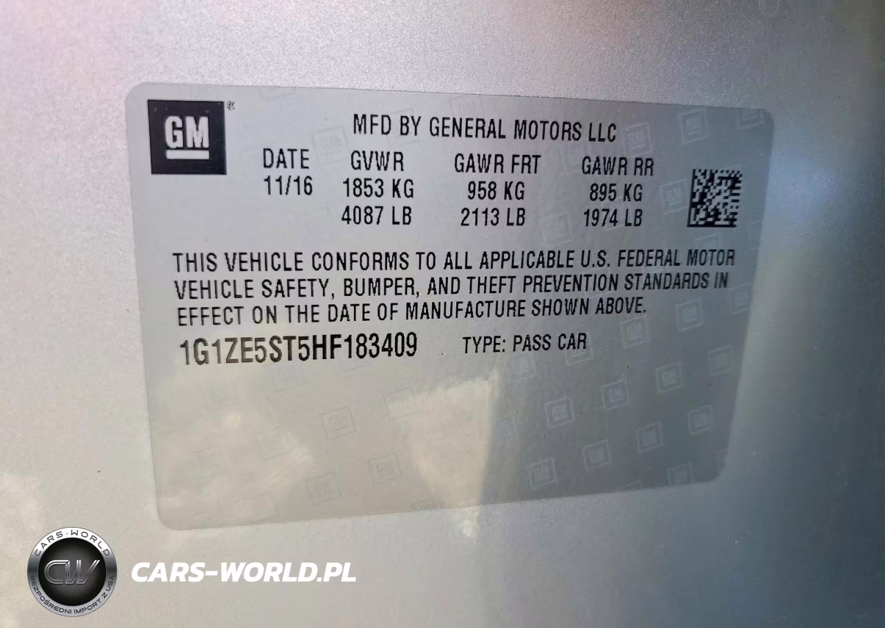 2017 Chevrolet Malibu Lt VIN:1G1ZE5ST5HF183409 - 12