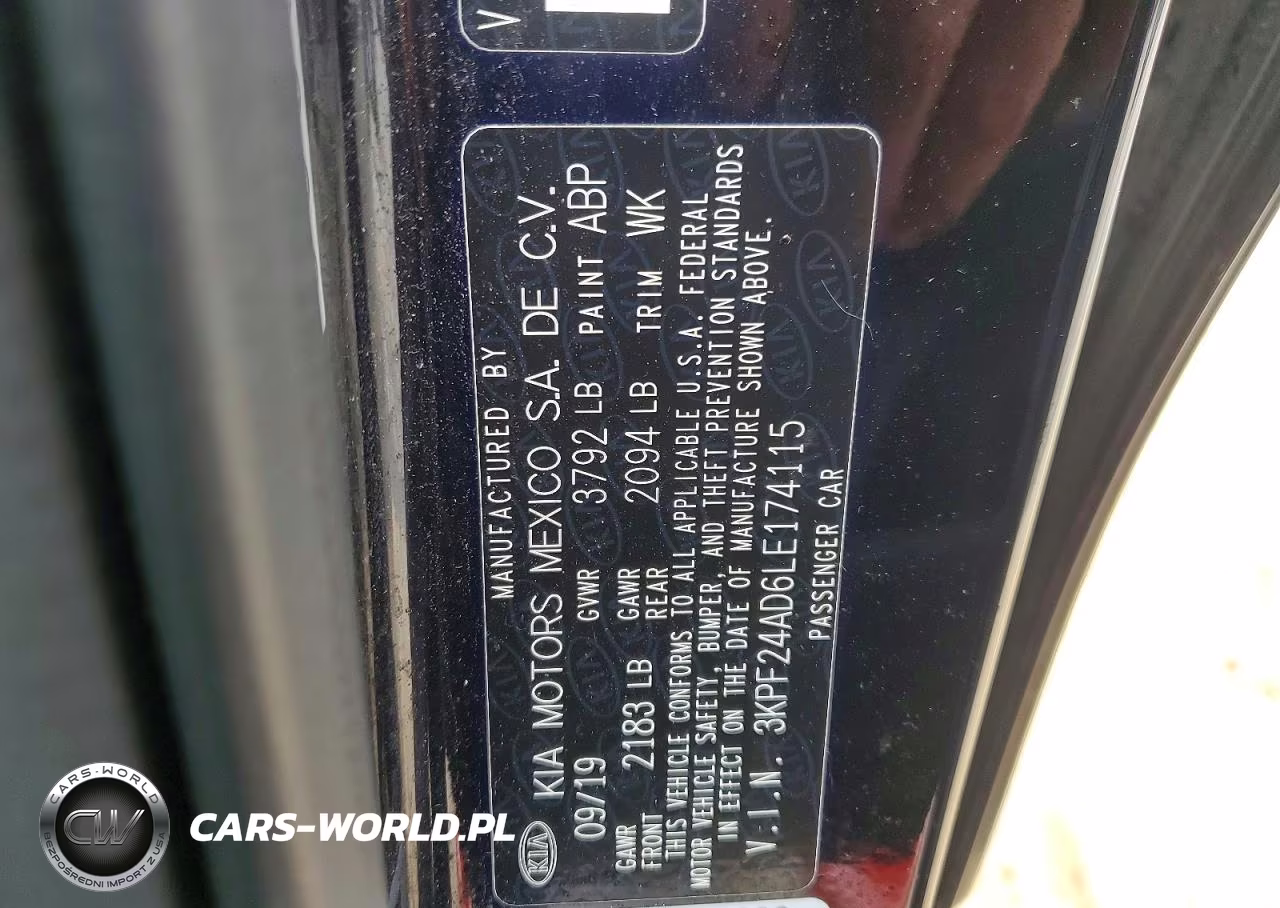 2020 Kia Forte Fe VIN:3KPF24AD6LE174115 - 12