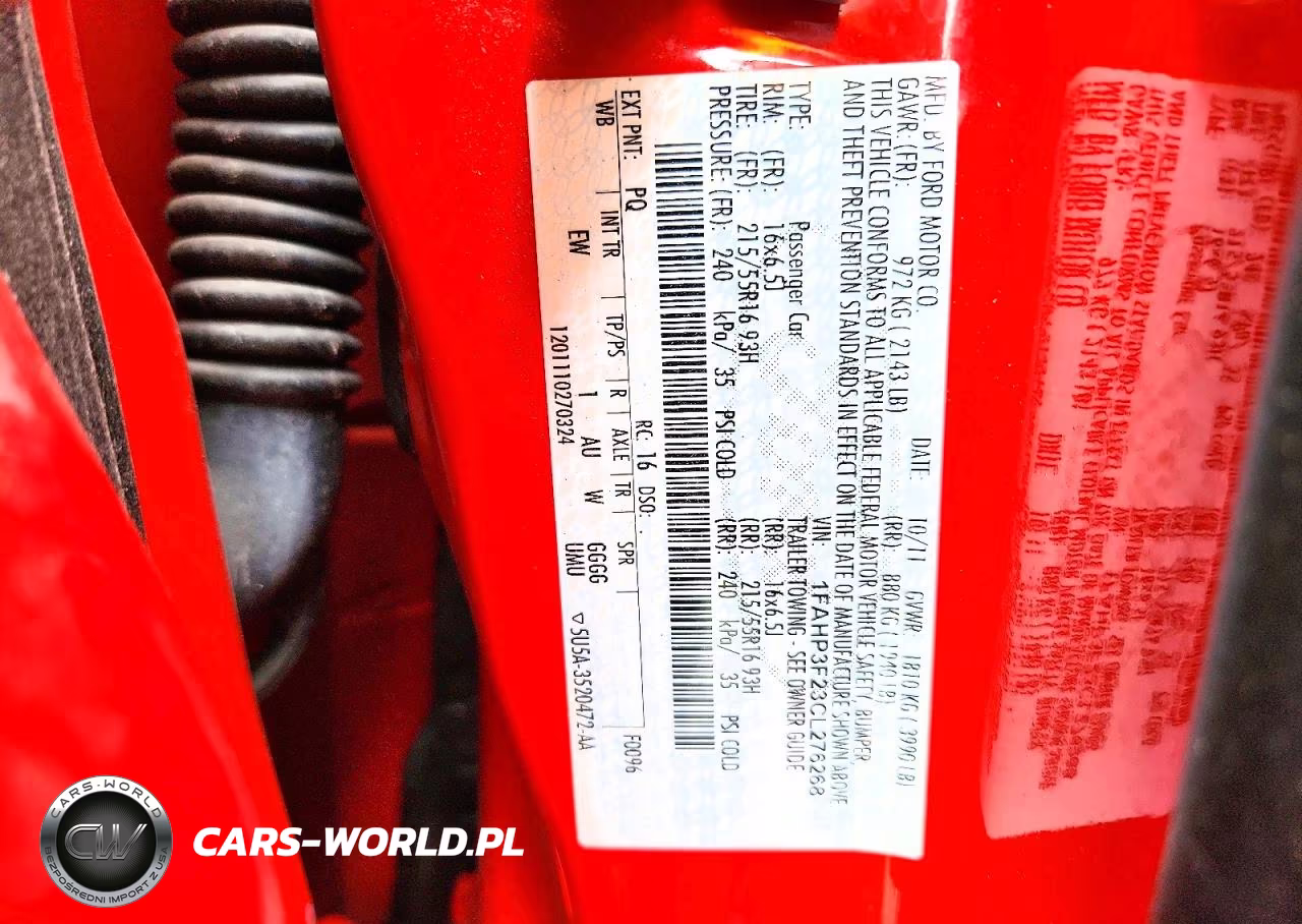 2012 Ford Focus Se VIN:1FAHP3F23CL276268 - 12