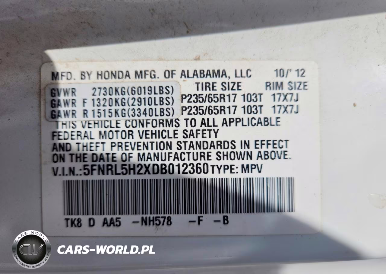 2013 Honda Odyssey Lx VIN:5FNRL5H2XDB012360 - 13