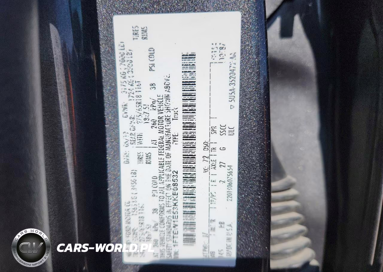 2019 Ford F150 Supercrew VIN:1FTEW1E53KKE08532 - 12