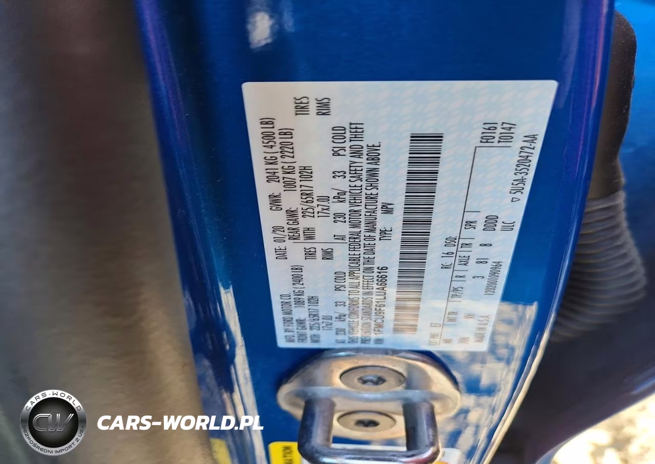 2020 Ford Escape S VIN:1FMCU9F61LUA66616 - 13