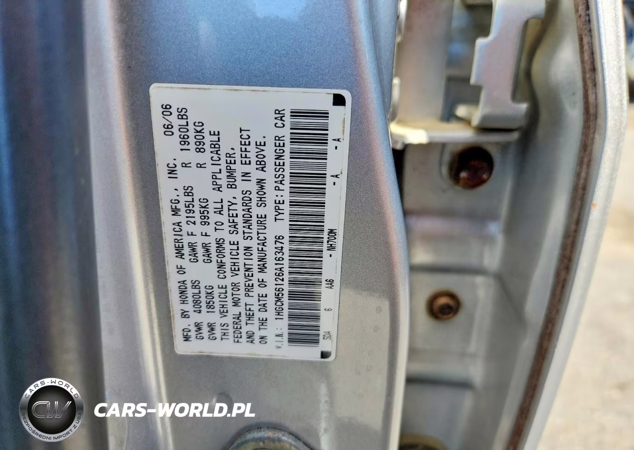 2006 Honda Accord Value VIN:1HGCM56126A163476 - 13