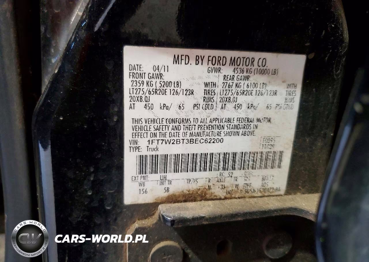 2011 Ford F250 Super Duty VIN:1FT7W2BT3BEC62200 - 13