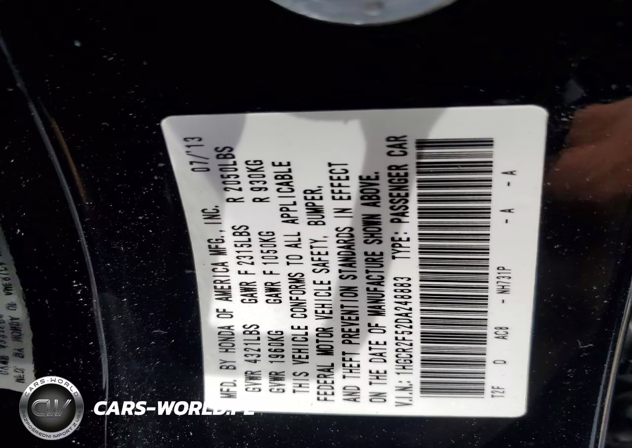 2013 Honda Accord Sport VIN:1HGCR2F52DA248883 - 12