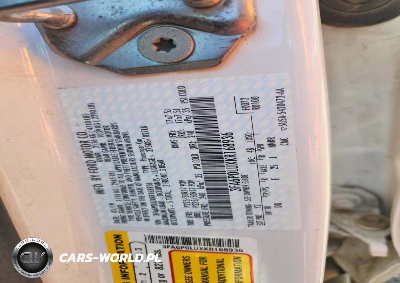 2019 Ford Fusion Se VIN:3FA6P0LUXKR168936 - 12