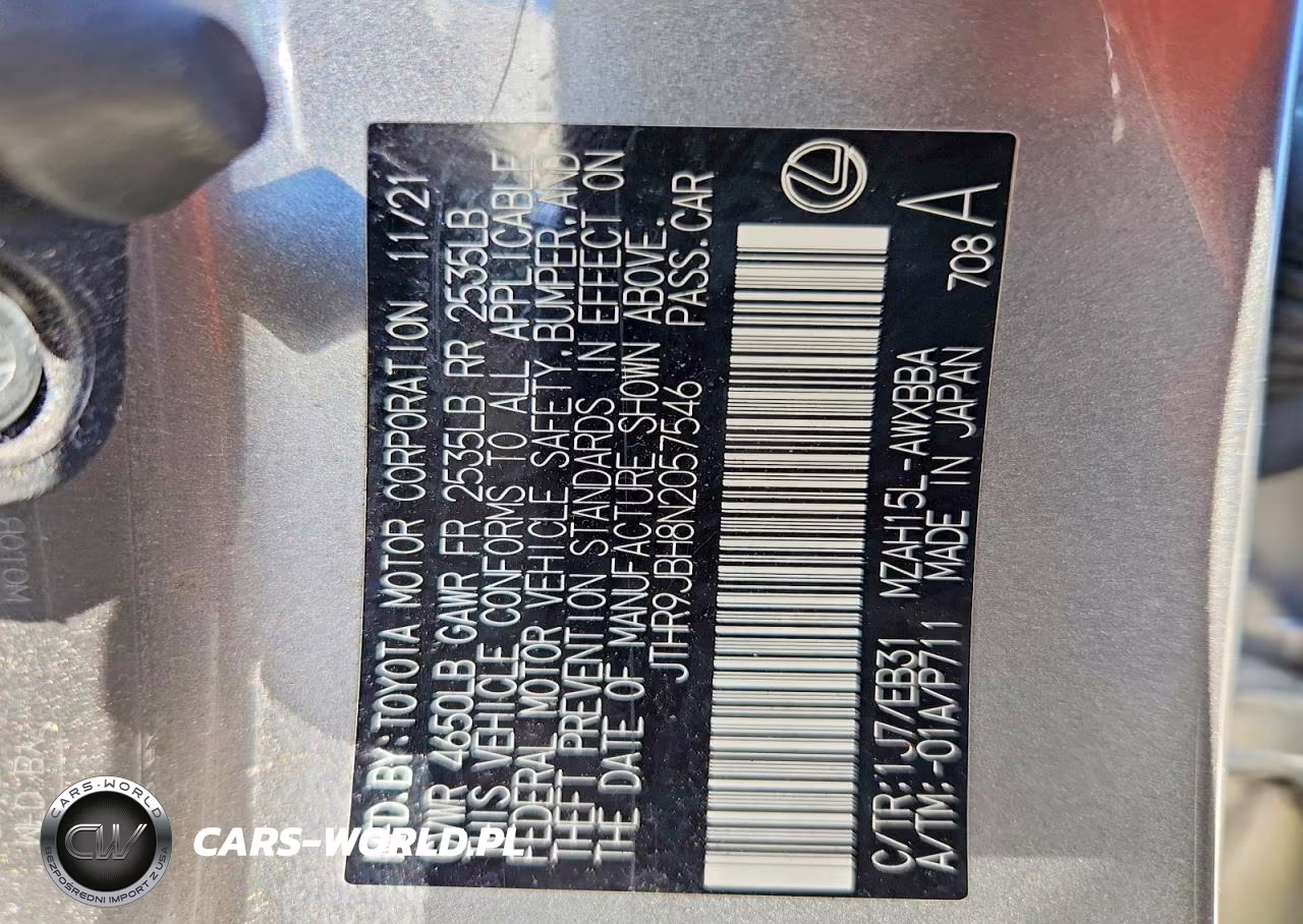2022 Lexus Ux 250H F Sport VIN:JTHR9JBH8N2057546 - 12