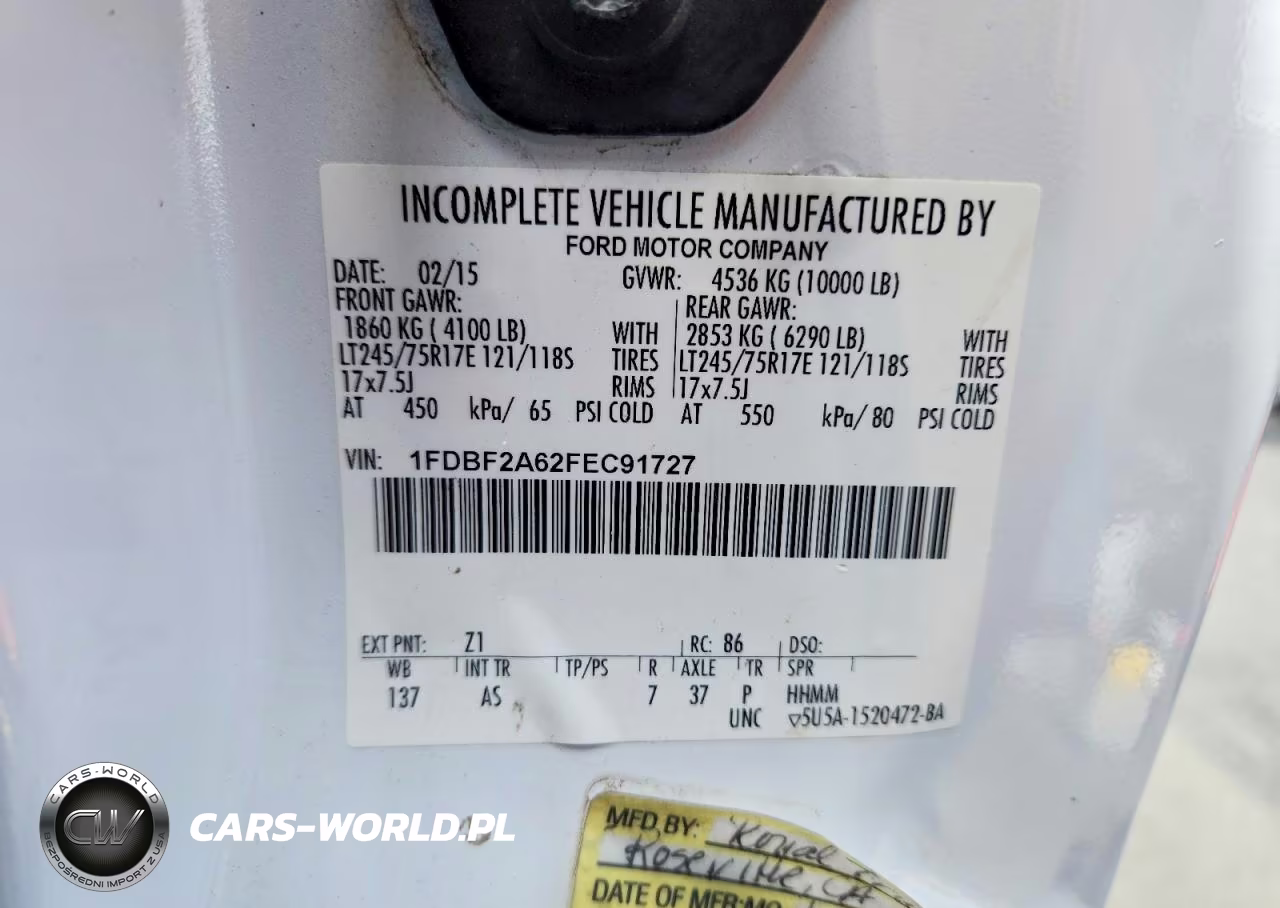 2015 Ford F250 Super Duty VIN:1FDBF2A62FEC91727 - 12