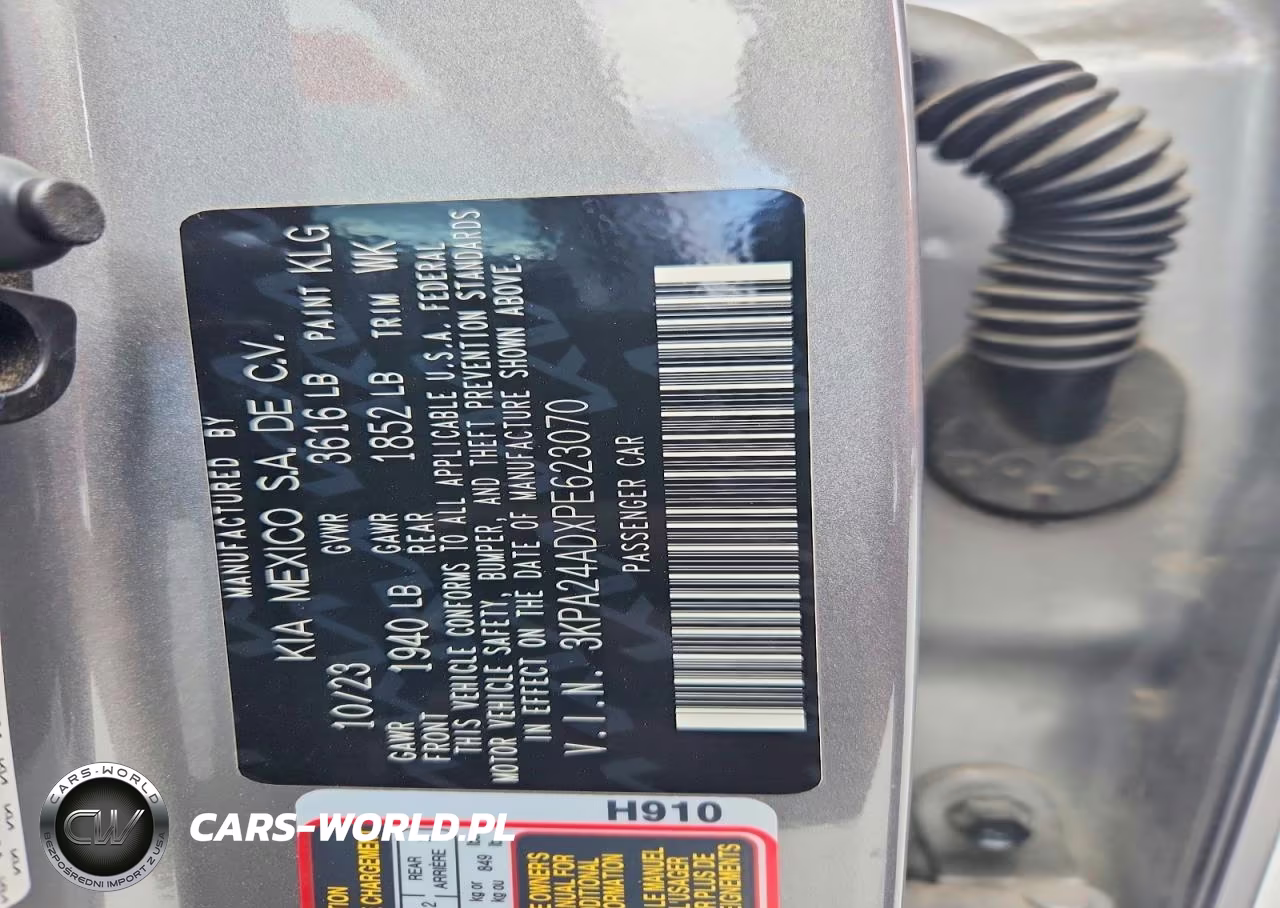 2023 Kia Rio S VIN:3KPA24ADXPE623070 - 13