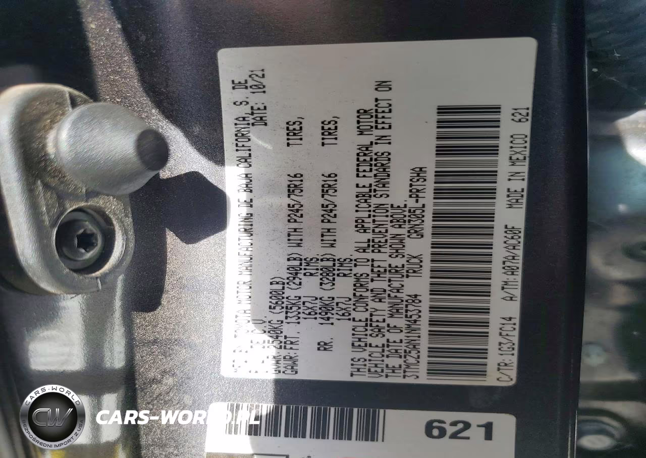 2022 Toyota Tacoma Sr5 V6 VIN:3TMCZ5AN1NM453784 - 12